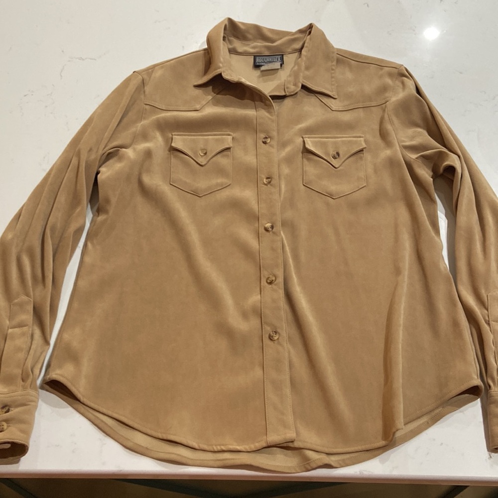 Roughrider by circle t medium women's long sleeve button down western shirt